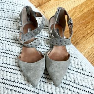 Halogen Flats Gray Suede — Size 7.5